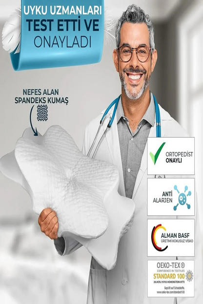 LuniaSleep Ergonomik Yastık – Boyun ve Omurga Desteği ile Kusursuz Uyku
